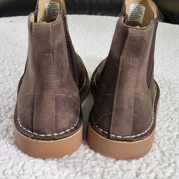Women's L.L.Bean Stonington Chelsea Boots brown suede size 8.5 m - Picture 4 of 7